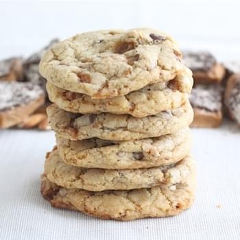 Chocolate Chip Almond Toffee Cookies