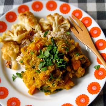 Curried Lentil Stew with Celeriac and Squash