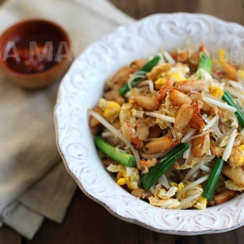 Crab Noodles Recipe (Fried Mung Bean Noodles with Crab)