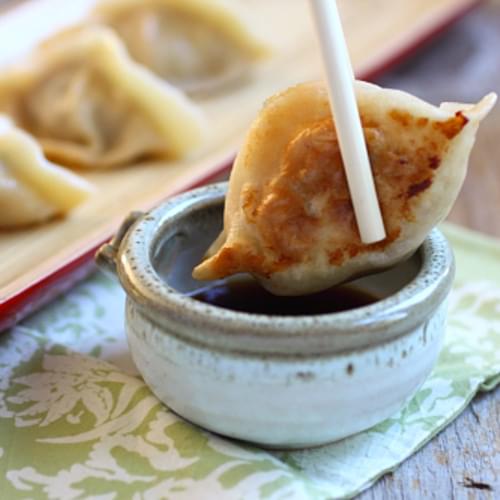 Pan-Fried Dumplings with Pork, Shrimp and Cabbage