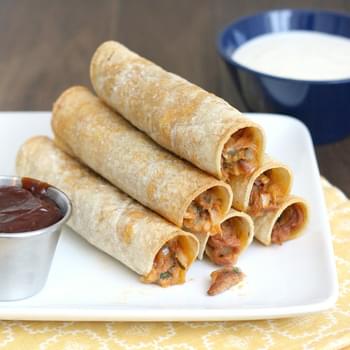 Baked Barbecue Pulled Pork Taquitos