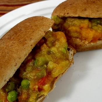 Pav Bhaji (Spicy Mixed Vegetable Sandwiches)