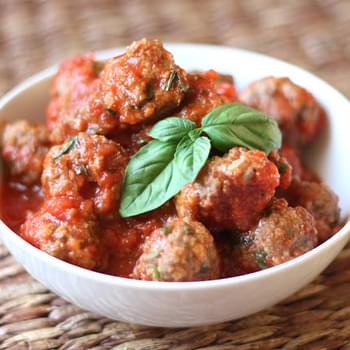 Baked Italian Herb and Parmesan Meatballs