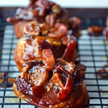 Easy Sticky Buns with Bacon