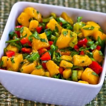 Mango Peperoncini Salsa with Red Bell Pepper, Lime and Cilantro
