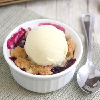 Peach and Blueberry Crumbles