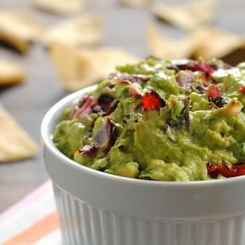 Roasted Red Pepper and Onion Guacamole