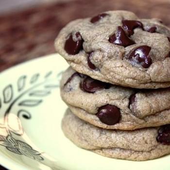 Whole Wheat Peanut Butter Chocolate Chip Cookies