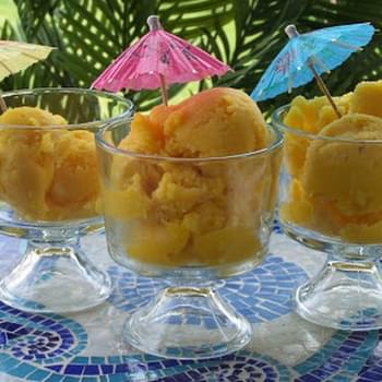 Fresh Mango Sorbet with Pineapple