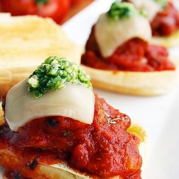 Mini Meatball Subs with Provolone