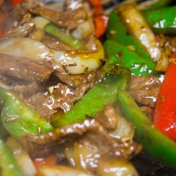 Beef and Peppers Stir-fry in Black Bean Sauce