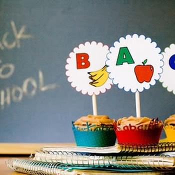 Back to School Cupcakes – (A)pple, (B)anana, (C)arrot