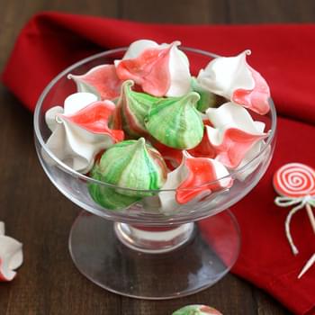 Red, White, and Green Meringues