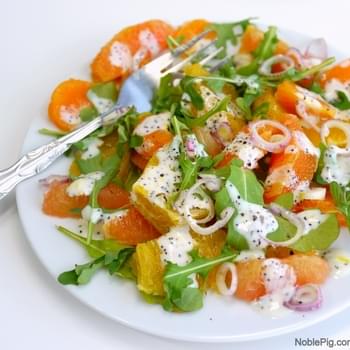 Fresh Citrus Salad with Homemade Poppy Seed Dressing