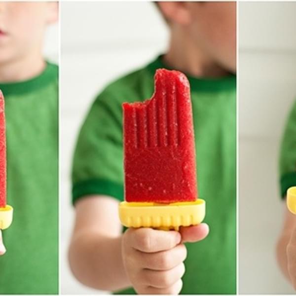 Healthy Strawberry Popsicles