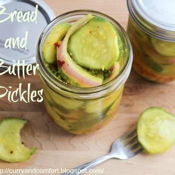 Spicy Garlicky Bread and Butter Pickles