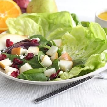 Roasted Red Onion and Pear Salad