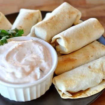 Baked Southwest Egg Rolls with Creamy Chipotle Dipping Sauce