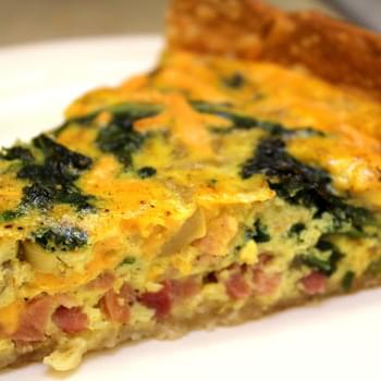 Dairy Free Quiche with Ham and Kale