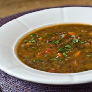 French Lentil and Vegetable Soup with Bacon