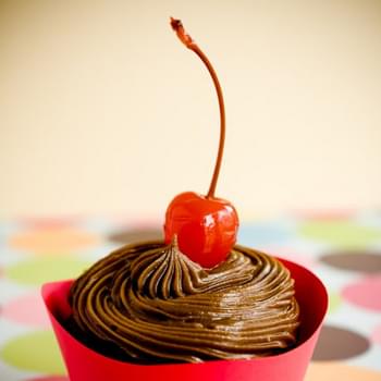 Cherry Coke Cupcakes with Cola Frosting