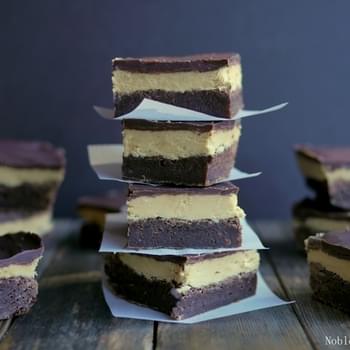 Layered Chocolate and Peanut Butter Brownies