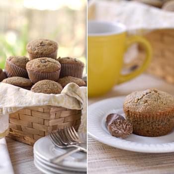 Whole Wheat Pecan & Walnut Nutmeg Muffins