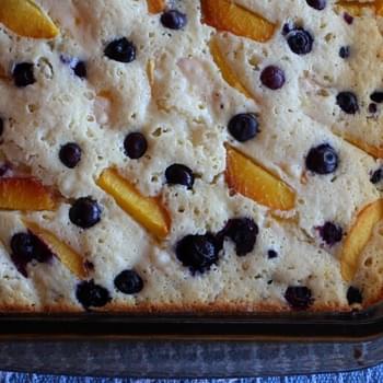 Peach and Blueberry Coffee Cake