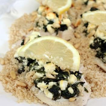 Chicken with Spinach, Feta and Pine Nuts