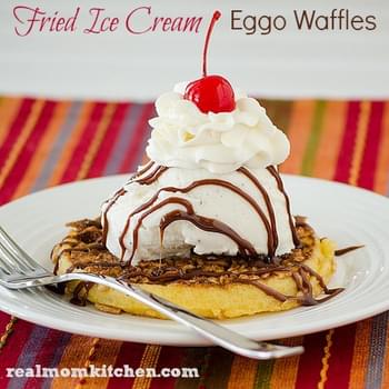 Fried Ice Cream Eggo Waffles