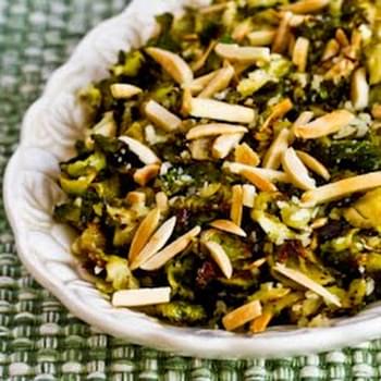 Shredded and Roasted Brussels Sprouts with Almonds and Parmesan
