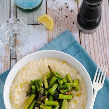 Goat Cheese Risotto with Asparagus