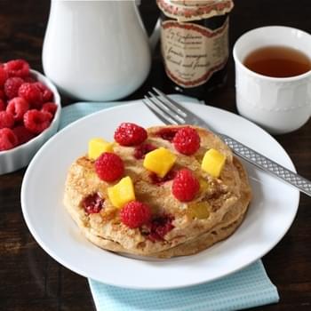 Whole Wheat Raspberry & Mango Pancakes
