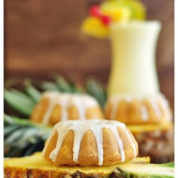 Mini Piña Colada Bundt Cakes