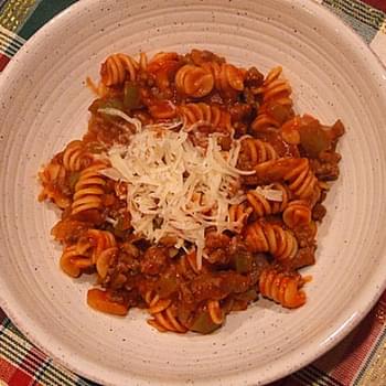 Tomato- Beef Pasta
