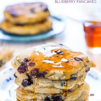 Dairy-Free Soft and Fluffy Blueberry Pancakes