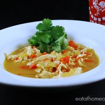 Easy Slow Cooker Thai Chicken Curry Soup