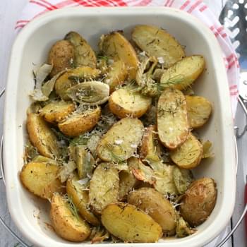 New Potato And Fennel Bake With Parmesan