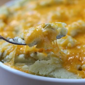 Cheesy Mashed Potatoes with Green Chile