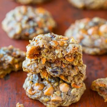 Soft and Chewy Spiced Carrot Cake Cookies