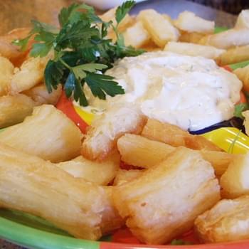 Yucca Fries with Cilantro Mayonnaise