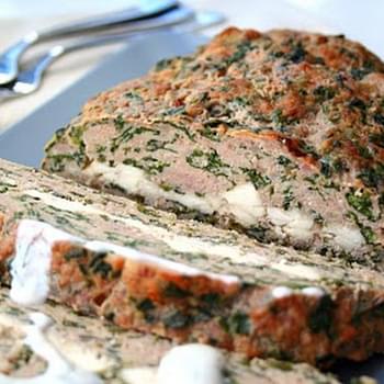 Feta-Stuffed Turkey Meatloaf with Tzatziki Sauce