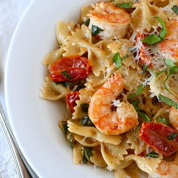 Shrimp Pasta with Oven-Dried Tomatoes