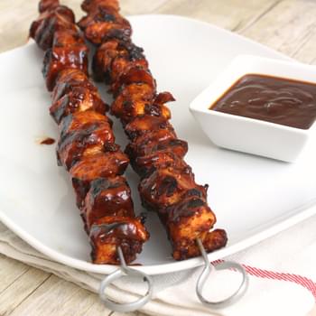 Barbecued Chicken Kebabs