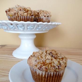 Pumpkin and Cream Cheese Muffins with Pecan Streusel