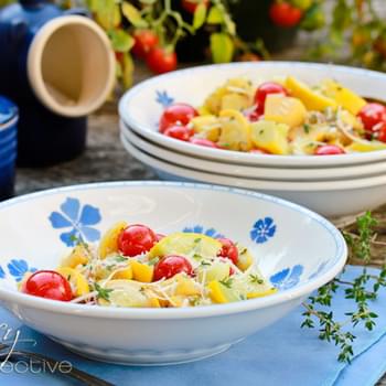Yellow Summer Squash Recipe with Blistered Tomatoes