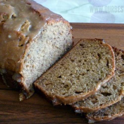 Caramelized Banana Bread with Browned Butter Glaze