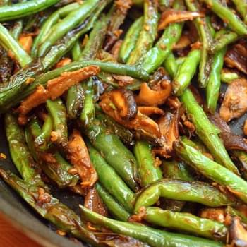 Stir-Fried Szechuan Green Beans & Shiitake Mushrooms