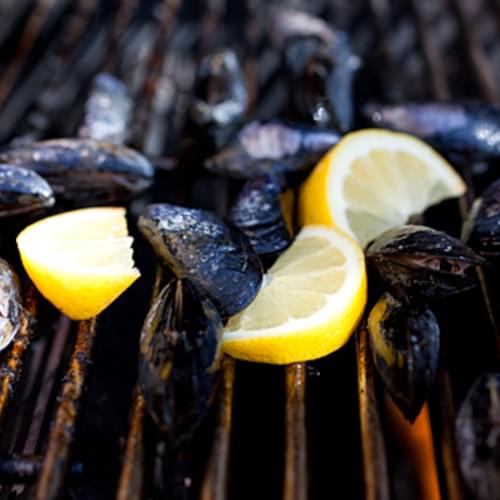 Lemongrass and Coconut Cream Grilled Mussels
