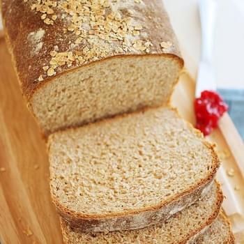 Whole Wheat Honey Oatmeal Bread